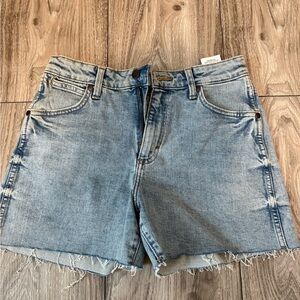 Wrangler Light Blue Denim Cutoff Shorts